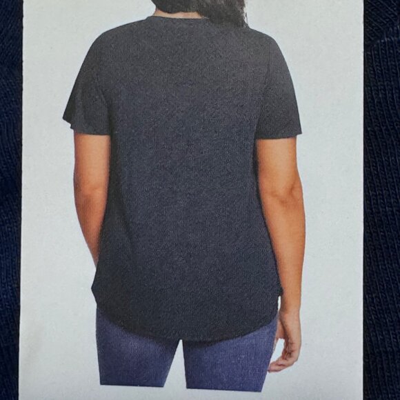 Womens T-Shirt XL Blue Jessica Simpson V-Neck Short Sleeve Pull Over X-Large - Picture 5 of 8